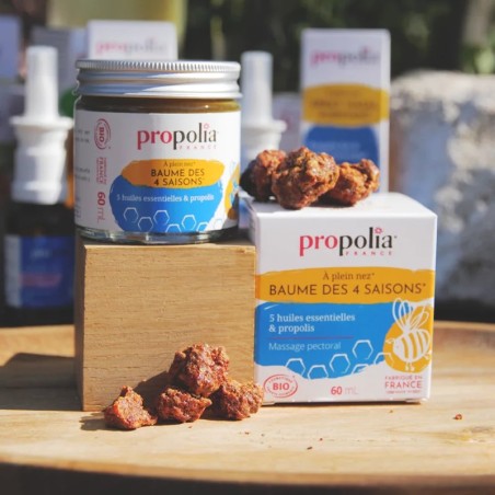 Baume des 4 saisons® certifié Bio Propolis, Lavandin & Romarin