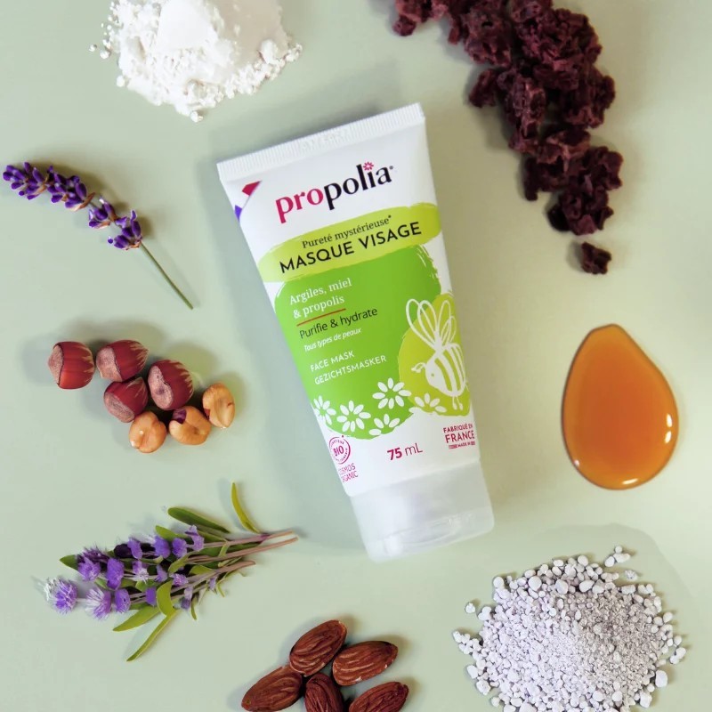 Masque visage certifié Bio Propolis, Miel, Kaolin & Illite